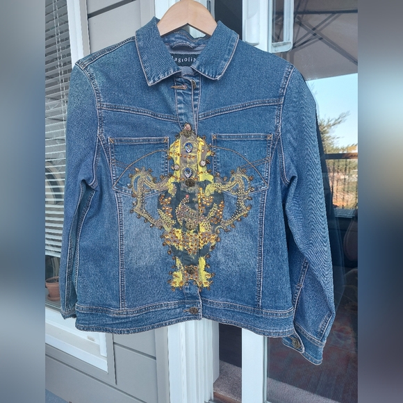 Size 8 Magnolia Denim Jean Jacket - Picture 2 of 9